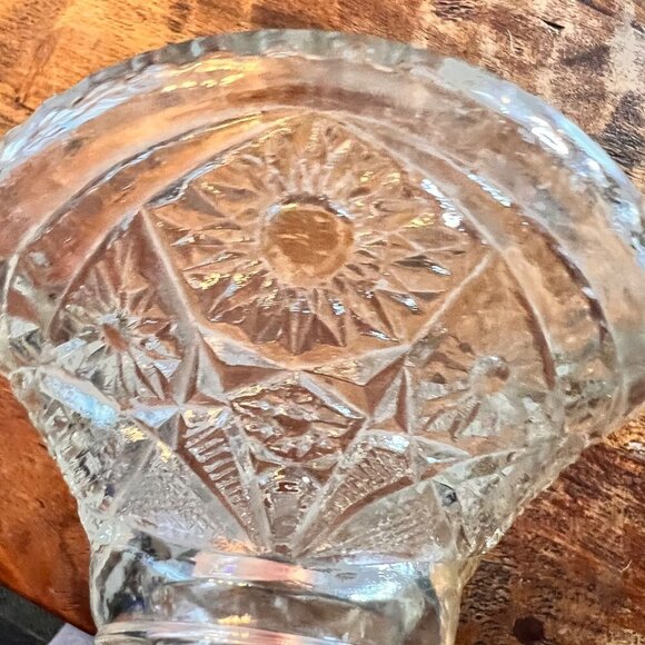 Vintage McKee Glass Concord Punch Bowl Stand, Vase, Candle Holder - Picture 3 of 8